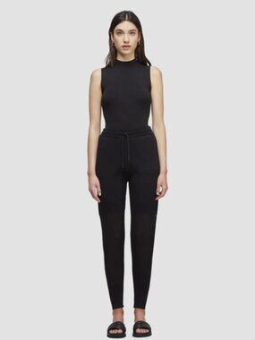 Rudsak Black Mesh Knit Jogging Pants S